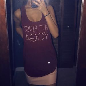 Comfy “BUT FIRST YOGA” Tank w/ Pocket!! SOLD